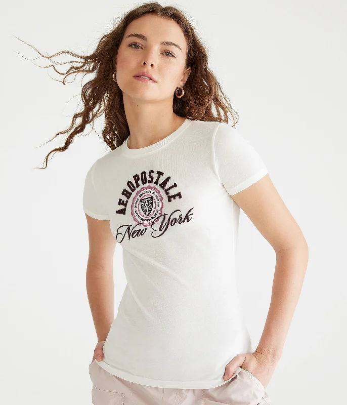 Aeropostale Boroughs Crest Appliqué Graphic Tee