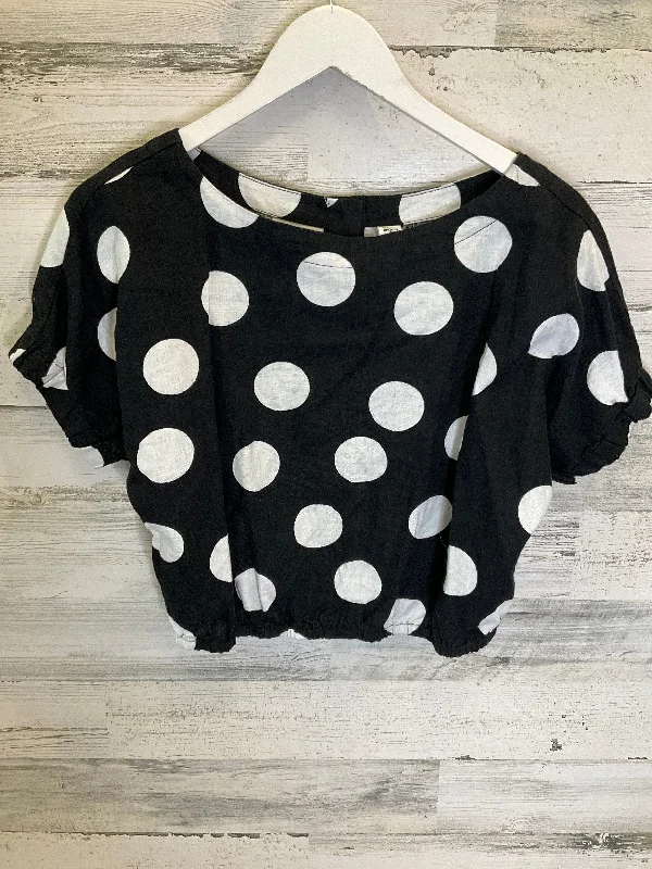 Black & White Top Short Sleeve Tacera, Size S