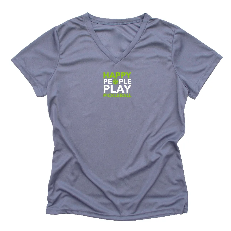 Happy People Play Pickleball Ladies T-Shirt - Performance Dri-Fit