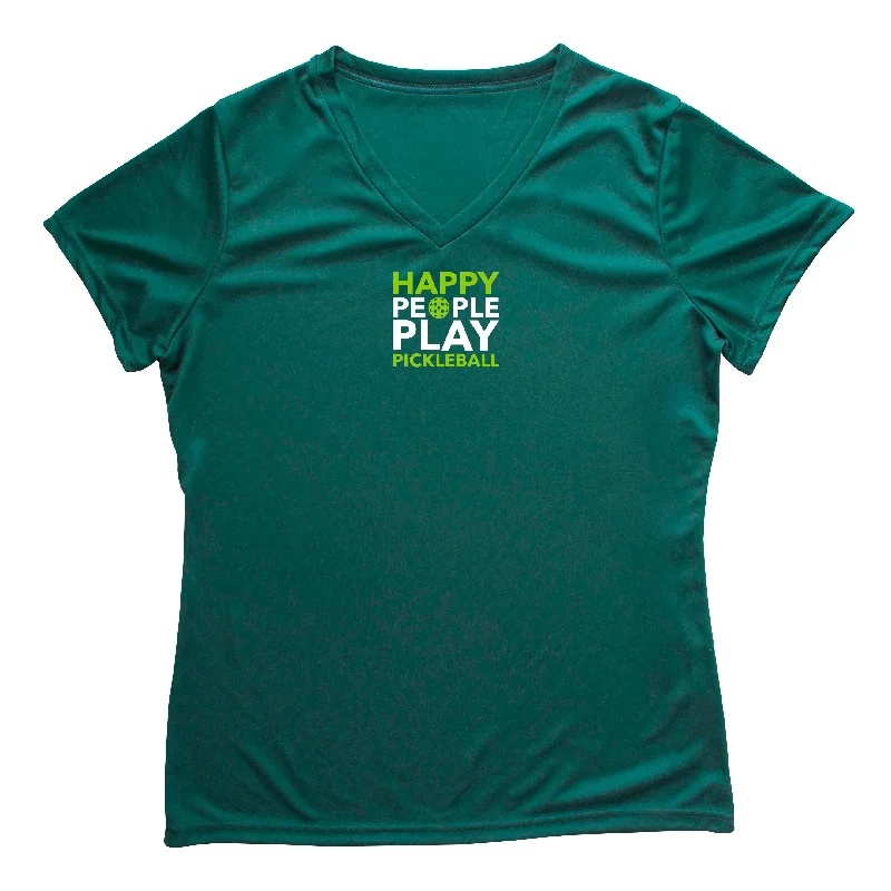 Happy People Play Pickleball Ladies T-Shirt - Performance Dri-Fit