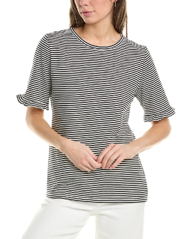 Jones New York Elbow Ruffle Sleeve T-Shirt