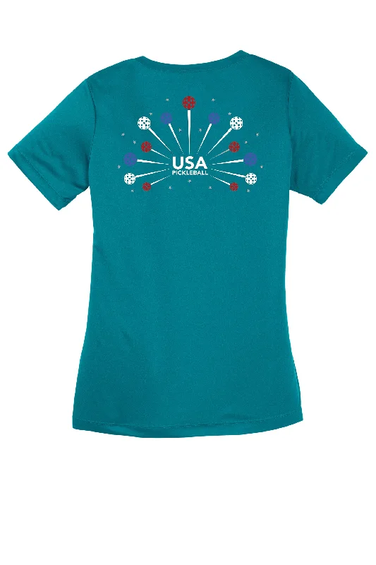 Patriotic Ladies Pickleball T-Shirt