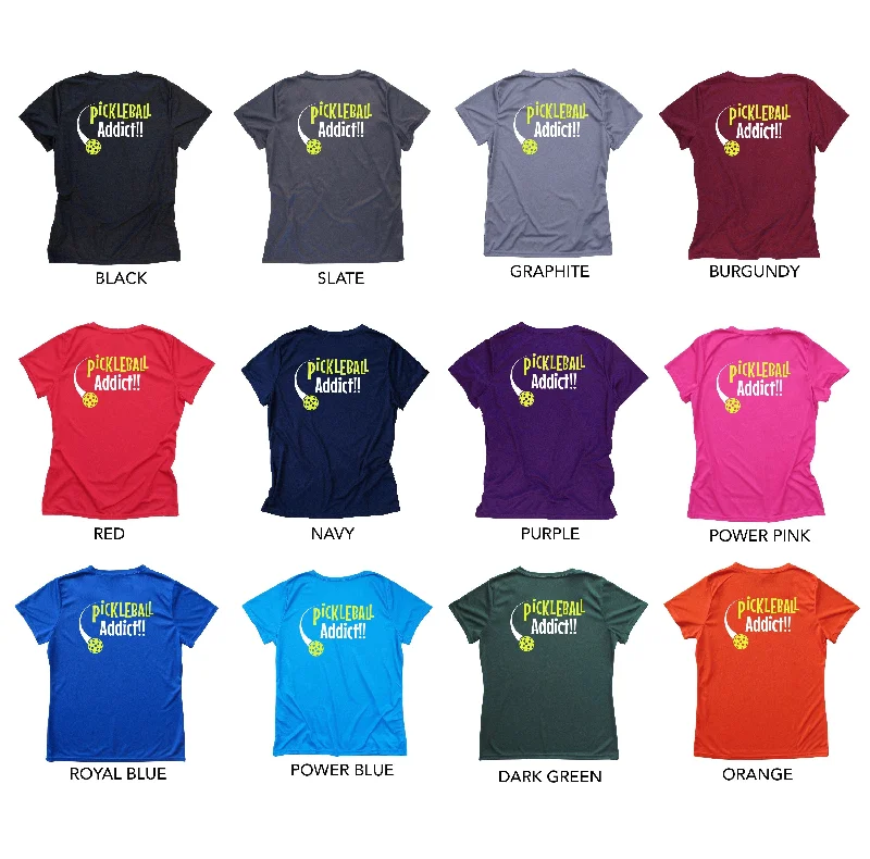 Pickleball Addict Ladies Performance T-Shirt