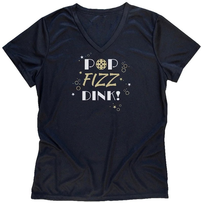 POP Fizz Dink! Ladies Pickleball Celebration T-Shirt - Performance Dri-Fit