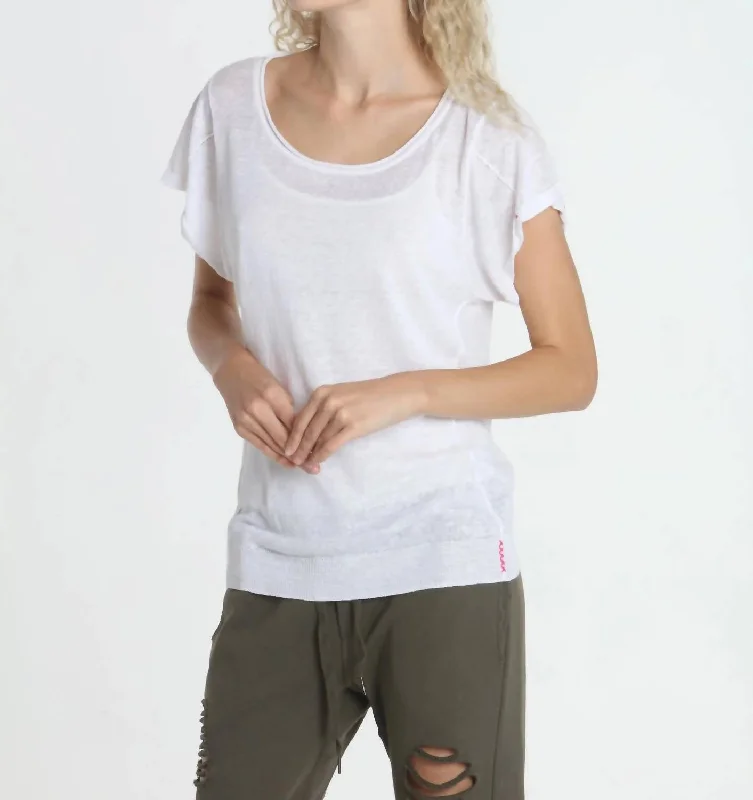 Seamed Summer Tee In White