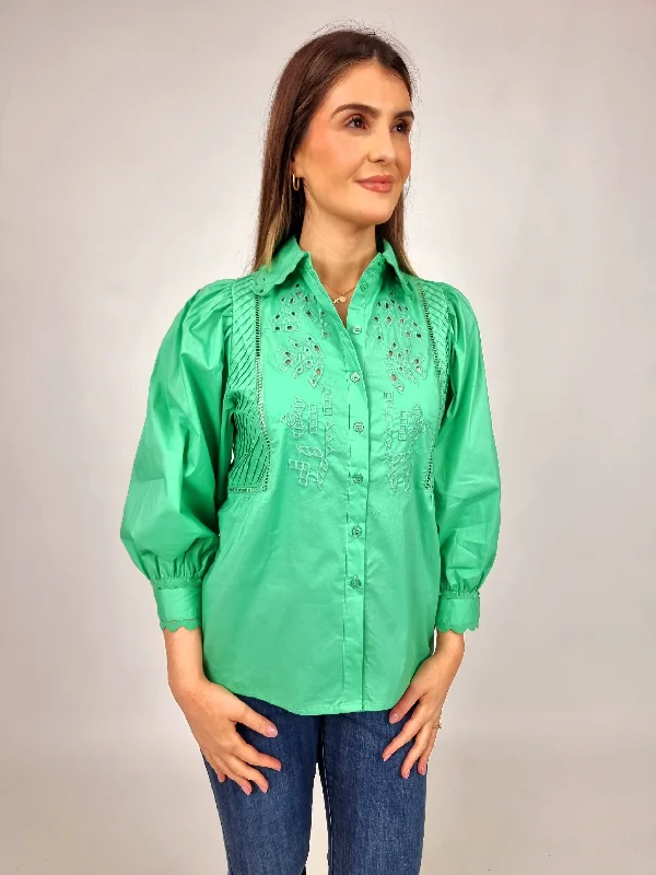 Esqualo Jade Blouse Solid Poplin