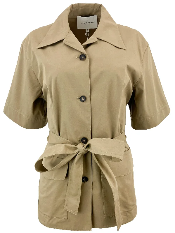 Lafayette 148 New York Envelope Blouse in Cadet Khaki