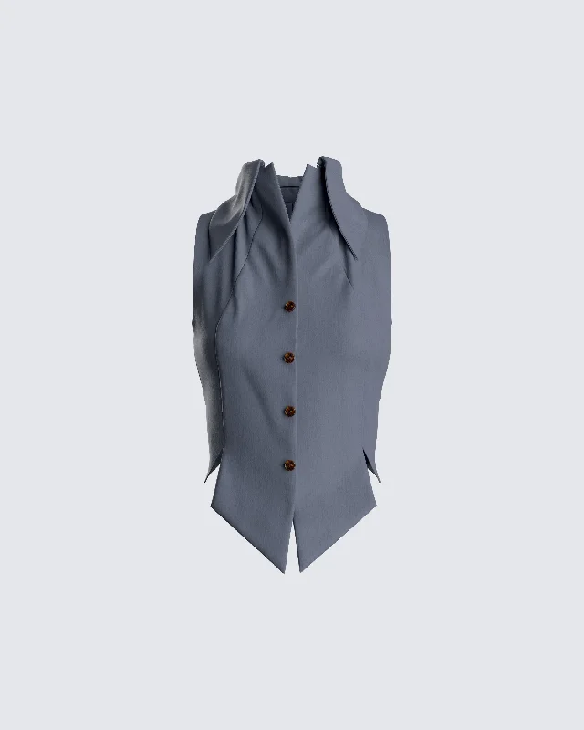 Metin Charcoal Sleeveless Shirt