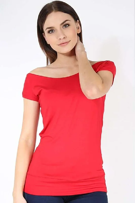 Paige Off Shoulder Short Sleeve Tshirt