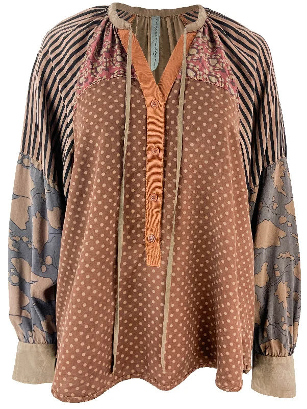 Raquel Allegra Poet Blouse in Honey