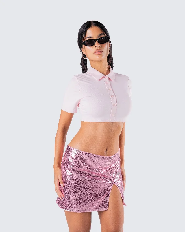 Seraphina Pink Collared Shirt