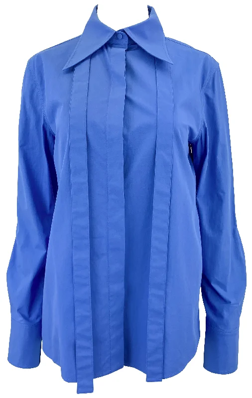 Valentino Button Front Blouse in Blue