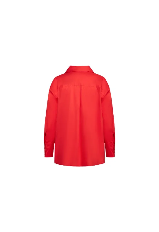 VALENTINO TIE SHIRT - CRIMSON