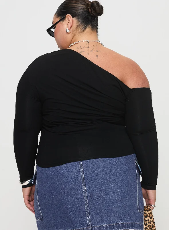 Beller Long Sleeve Top Black Curve