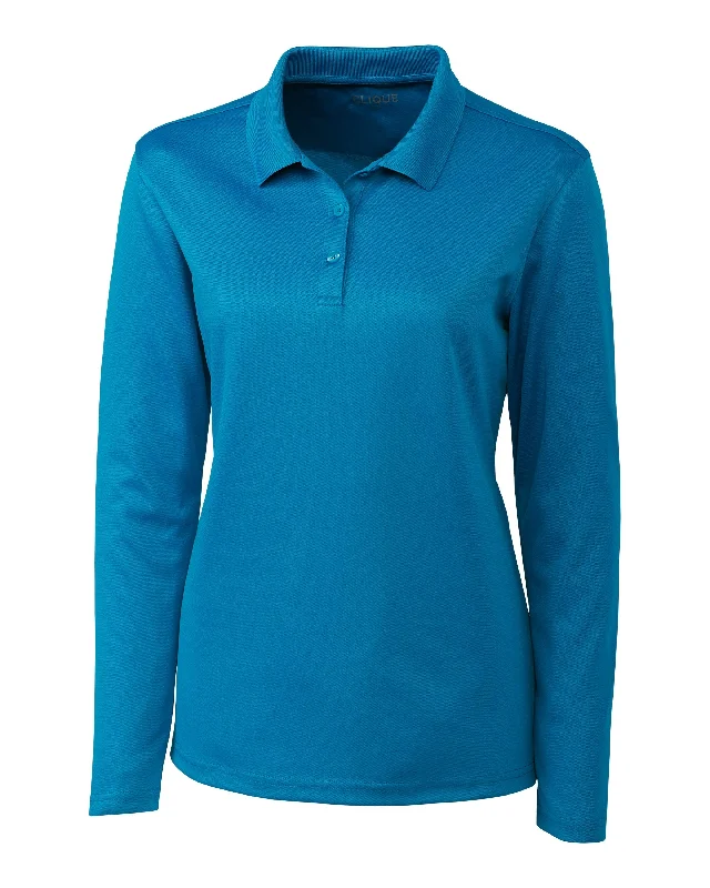 Clique Spin Eco Performance Pique Long Sleeve Womens Polo