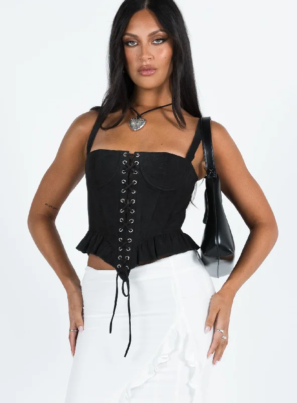 Cuatro Corset Top Black