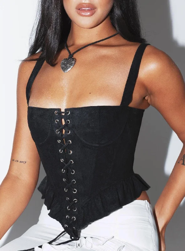 Cuatro Corset Top Black