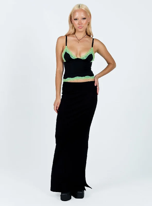 Dos Fitted Cami Top Black