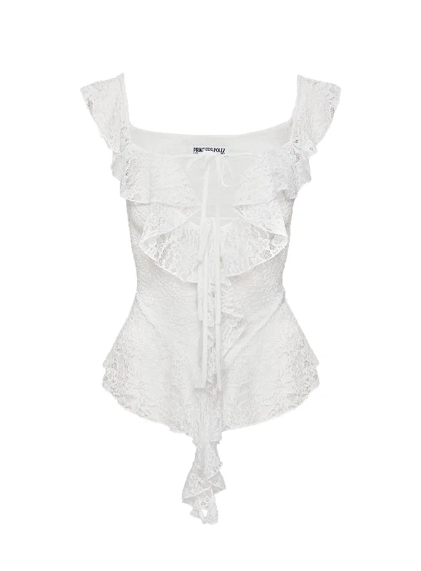 Francia Frill Top White