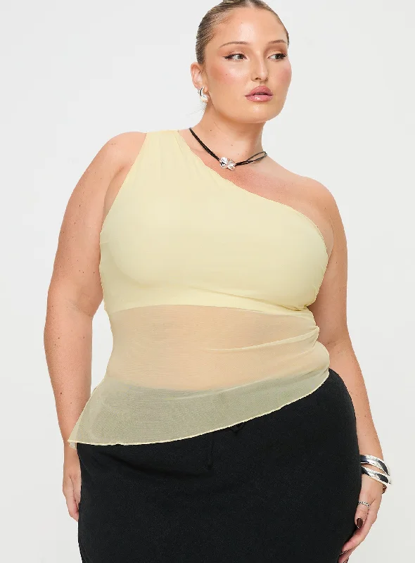 Gilda Asymmetric Top Cream Curve