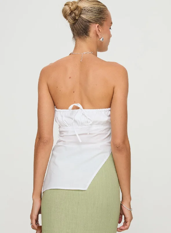 Kiji Strapless Top White