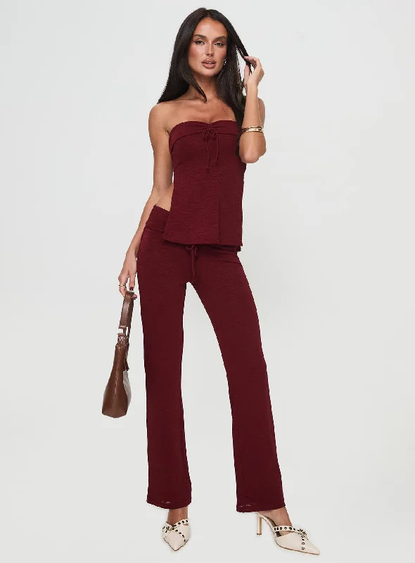 Laurenita Longline Tube Top Burgundy