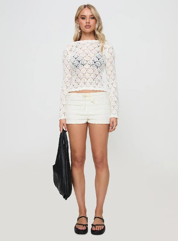 Maddalyn Crochet Top White