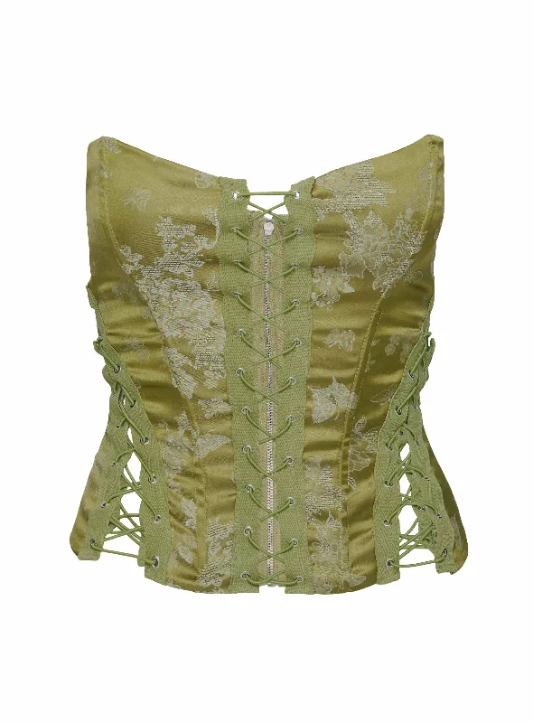 Mochi Corset Top Green