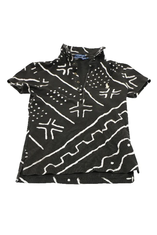 Ralph Lauren The Skinny Polo Printed Shirt in Black Print Cotton