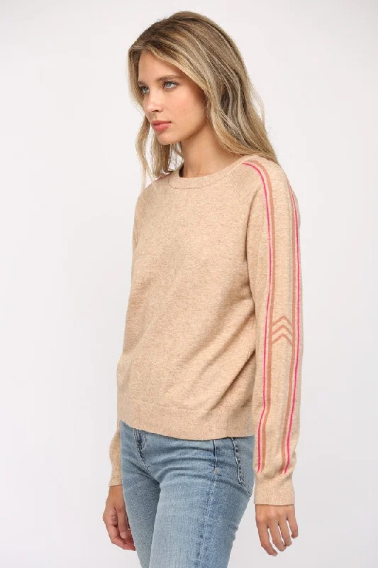 Stripe Detail Crew Neck Sweater