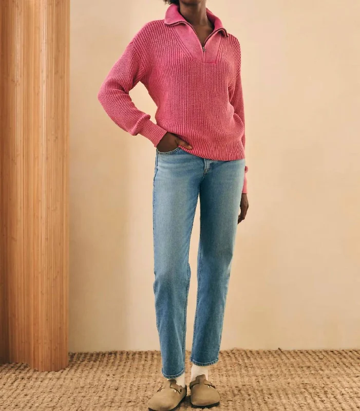 Sunwashed Mariner Sweater In Festival Fuchsia