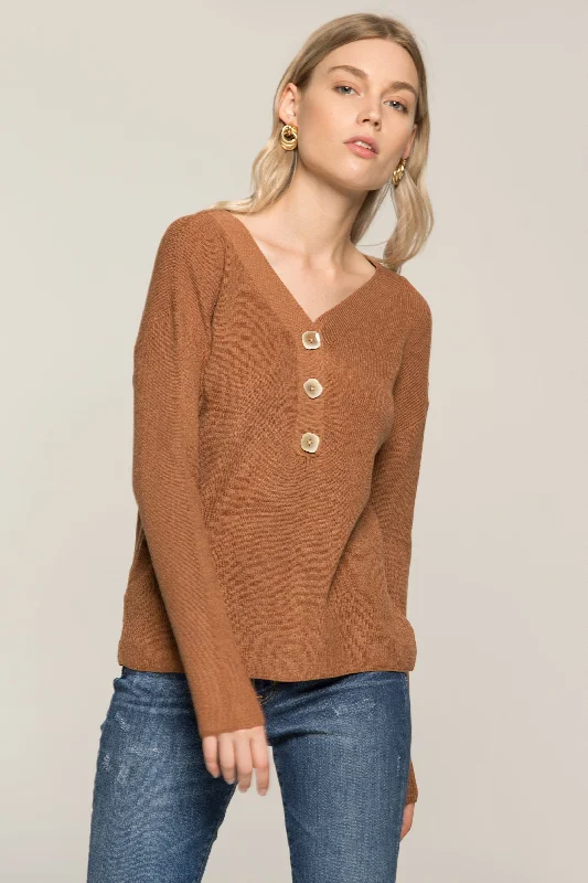 Brown Woollen Full Sleeves Sweater