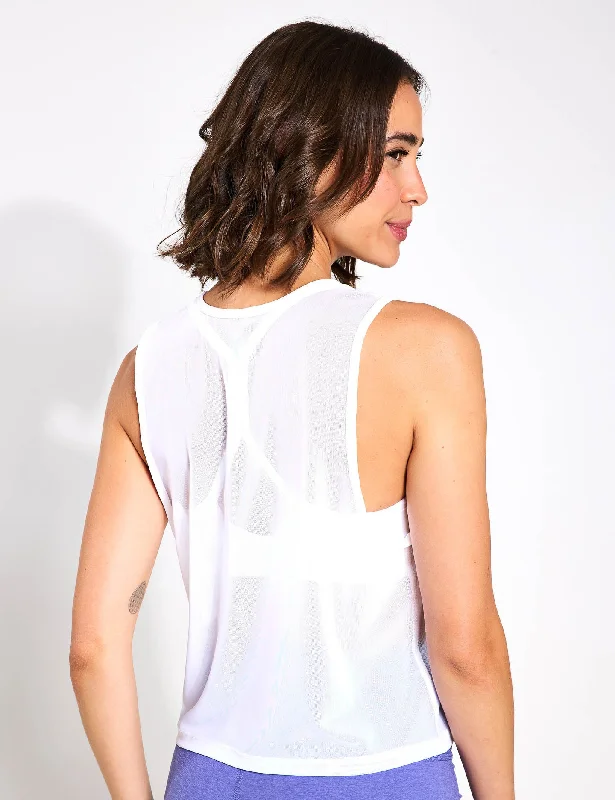 Show Off Mesh Tank - White