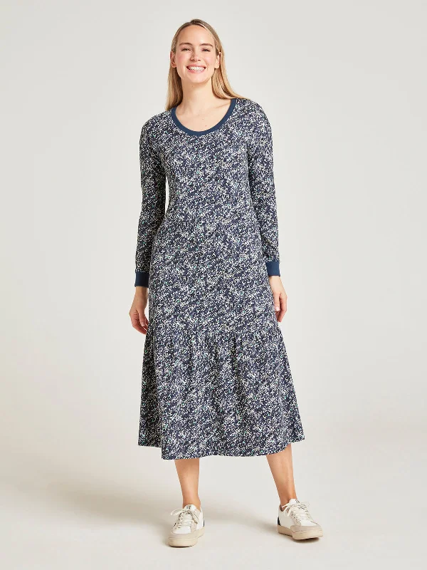 Colette Fairtrade Organic Cotton Midi Dress - Navy