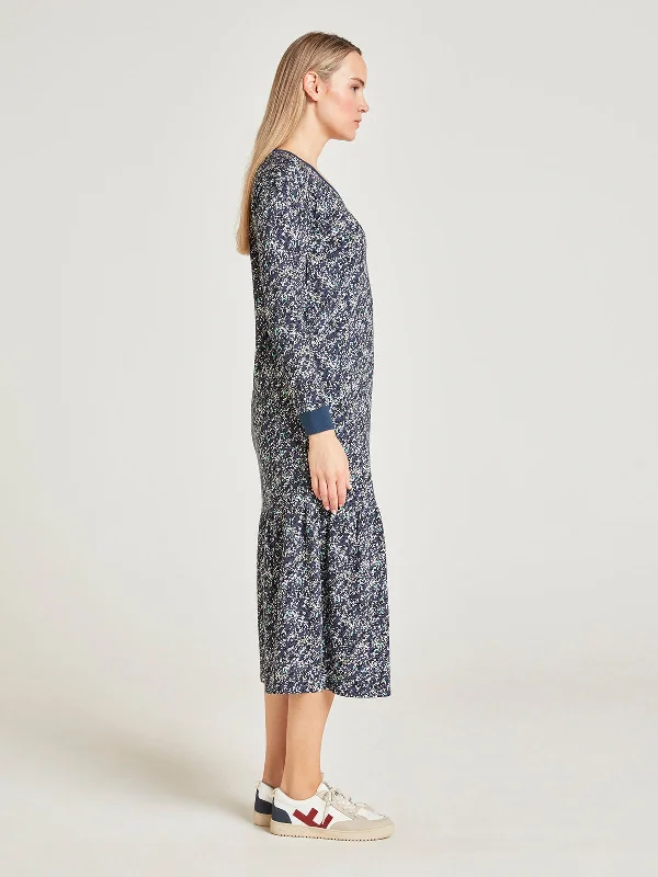 Colette Fairtrade Organic Cotton Midi Dress - Navy