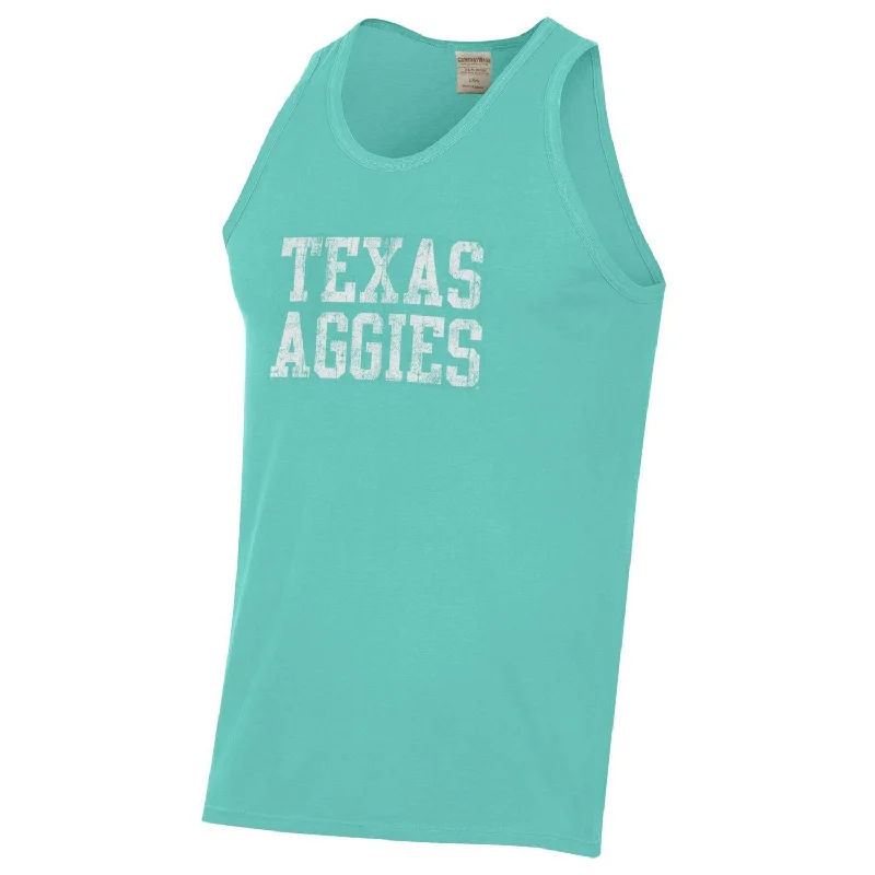 Distressed Texas Aggies Comfort Wash Tank - Mint ***