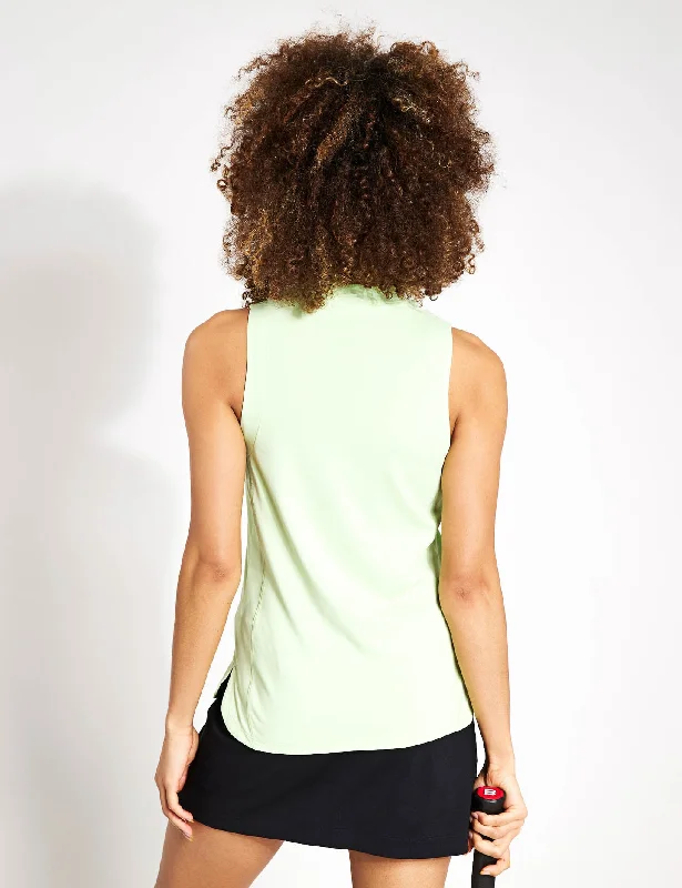 Fitted Half Zip Vest - Pale Green