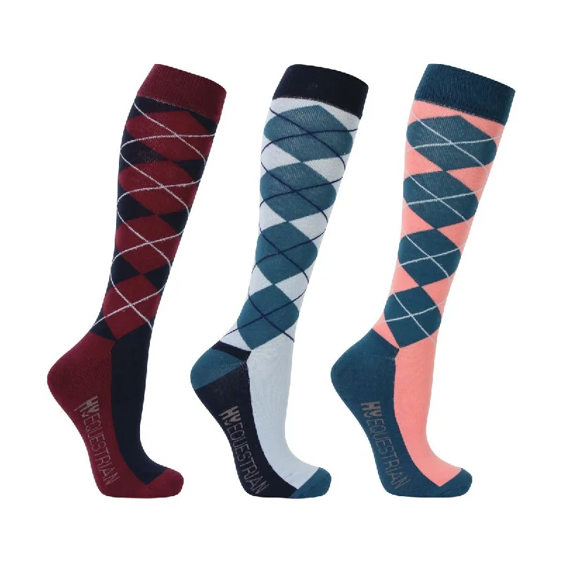 Hy Womens/Ladies Synergy Argyle Boot Socks