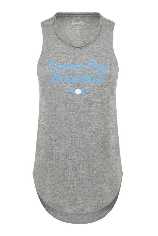 Sportiqe Women's Grey Tampa Bay Baseball Tank Top