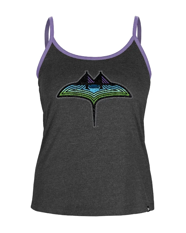 Rays Women's New Era Grey Purple City Connect Skyray Tank Top