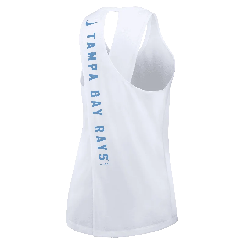 Rays Women's White Team Crossback Tank Top