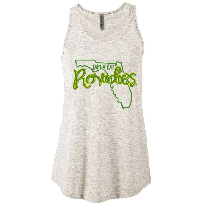 Rowdies Women's Oatmeal Tampa Bay Rowdies Florida Flowy Tank Top