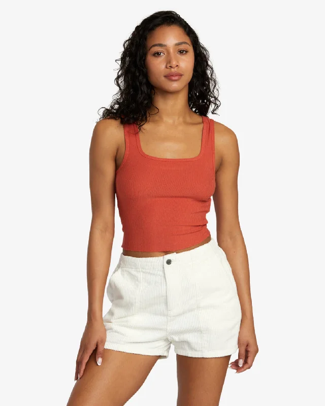 Slate Tank Knit - Hot Sauce