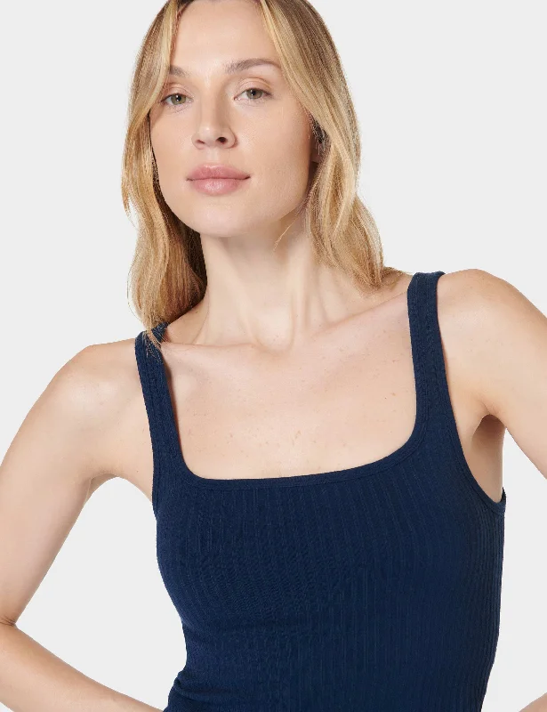 Mindful Seamless Bra Vest - Navy Blue