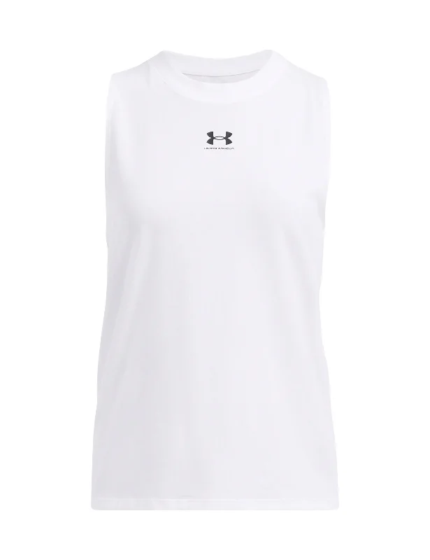 Rival Muscle Tank - White/Black