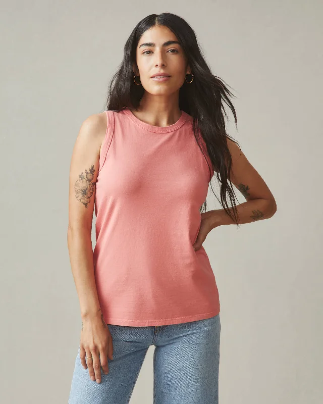 Classic Cotton Muscle Tank - Pink Mauve