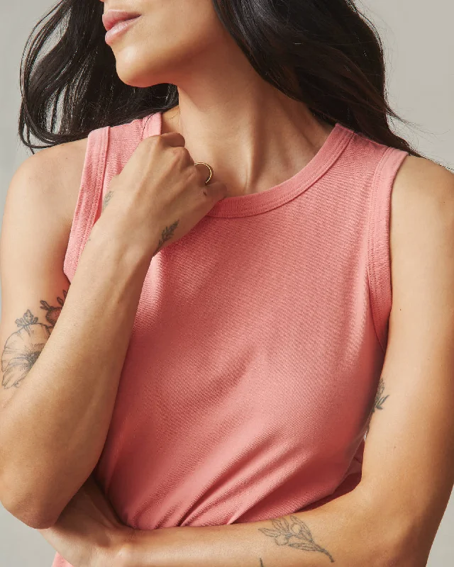 Classic Cotton Muscle Tank - Pink Mauve