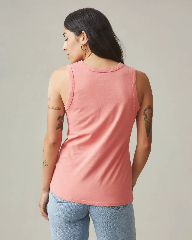 Classic Cotton Muscle Tank - Pink Mauve