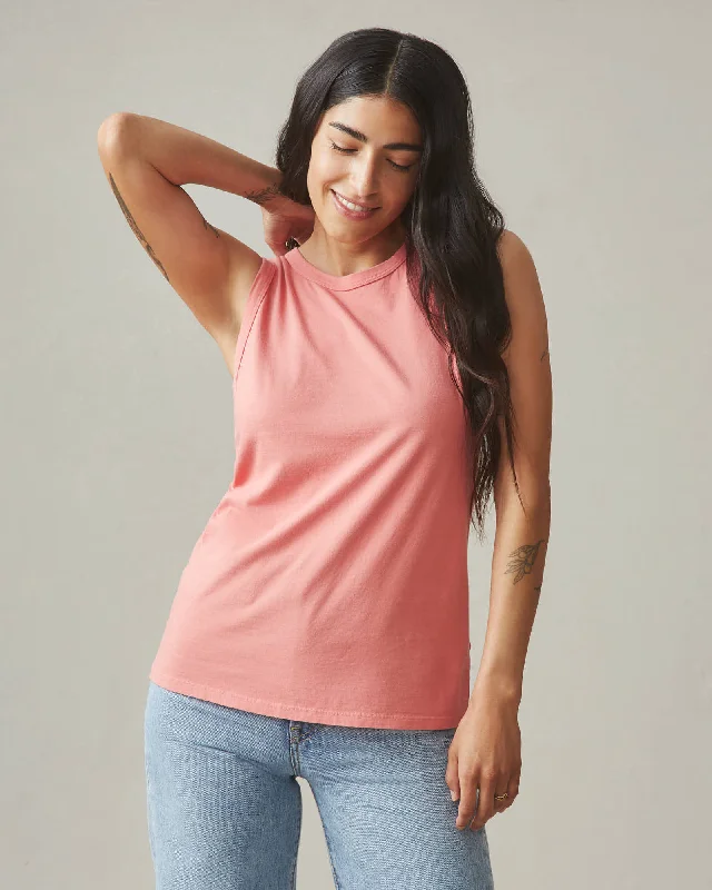 Classic Cotton Muscle Tank - Pink Mauve