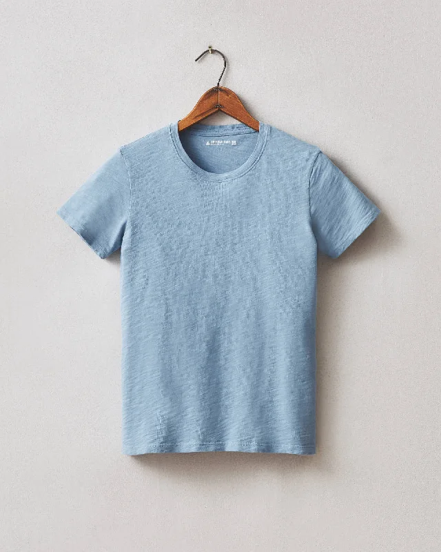 Premium Slub Crew Tee - Allure Blue